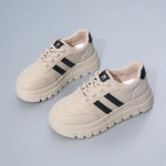 Vabaaja jalutusk&auml;igukingad naistele Mugavad PU-nahast paeltega paksu platvormiga tossud Libisemiskindlad tennised Naiste hingavad jooksujalatsid 35