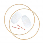 2 m&eacute;tiers &agrave; tisser ronds 29 cm