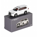 1/64 Lexus LX570 Miniatuurmudel JKM Premium Maastur M&auml;nguauto S&otilde;iduk Vabad Rattad Valatud Tsinkisulam Metall Kollektsioon Kingitus valge