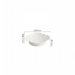 Lumivalge lillekujuline k&otilde;rge jalaga taldrik keraamiline magustoidutaldrik su&scaron;italdrik dim sum'i roog molekulaark&ouml;&ouml;gi erin&otilde;ud