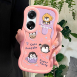 V&auml;rvitud muster Big Wave Edge pehme silikoon materjal Macaron telefoni &uuml;mbris p&otilde;rutuskindel kaitsev kummist &uuml;mbris OPPO Reno Realme jaoks OPPO A9 2020 valge