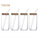 Bambusest kaanega klaasist trummel, harjad, &otilde;led 1pc