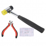 Kitarriparandust&ouml;&ouml;riistade komplekt Koputuskindel ergonoomiline k&auml;epide koos kahepealise haamri komplektiga bassi jaoks