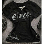 L&uuml;hikeste varrukatega vabaaja suvine t&auml;navamood gooti T-s&auml;rk gooti slim T-s&auml;rk femme crop top 90ndate vintage riided naiste T-s&auml;rgid punk seksikas L