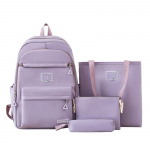 Neljaosaline seljakotikomplekt Naiste &uuml;likoolilinnaku seljakott &Uuml;hev&auml;rviline &otilde;pilase koolikott lilla