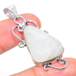 Rainbow Moonstone Handmade 925 Sterling Silver Jewelry Pendant 2.05 a0u07