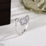 Seiko valge p&auml;rlmutter neljaleheline ristiku s&otilde;rmus naiste kerge ja luksuslik temperament moodne mitmek&uuml;lgne avatud s&otilde;rmes&otilde;rmus