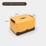 Kokkupandav Korraldaja Konteiner Kokkupandav Auto Hoiukast Multifunktsionaalne Plastikust Nipsasjade Hoiustamise Tarvikute Korraldaja Kastid Kaanega kollane