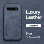 Samsung Galaxy S8 S9 S10 Plus &uuml;mbrisele Luksuslik nahast magnetiline autohoidja telefoni&uuml;mbris Samsung S10E Note 8 9 10 tagakaas For Galaxy S8