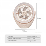 LED ventilaatorilamp USB-laetav konksudega laualamp laeventilaator &otilde;ppe-magamistoa elutoa kontori jaoks mitme stsenaariumi kasutamise ventilaator White-Cool white