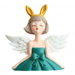 L&uuml;liti kleebis Isekleepuv mitmeotstarbeline ingel 3D kujuga s&uuml;nteetilisest vaigust t&uuml;drukule kleepuv kleebisega kaunistus igap&auml;evaseks kasutamiseks tumeroheline v&auml;rv