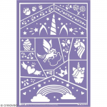 Pochoir maquillage adh&eacute;sif Grim'tout - Licorne