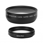 JSR‑1155 T&auml;iustatud 49MM 0,45X lainurk-makroobjektiiv, sobib k&otilde;ikidele 49MM l&auml;bim&otilde;&otilde;duga kaameraobjektiividele