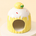 Keraamiline hamstrimaja v&auml;ikestele loomadele &otilde;ues asuv seenekoobas v&auml;ikeloomade toit koduseks hamstripidamiseks kingitused Christmas Tree Green