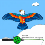 1 komplekt lastele lendavaid lohem&auml;nge, koomiksiliblikas, merineitsi, papagoi, harakad, kotkas, lohe k&auml;epidemega, lapsed lendavad lohe &otilde;uem&auml;nguasjad E