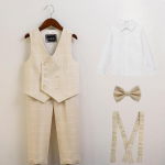 Laste vestikomplekt Kevad Uus Mood Ruuduline Briti Stiil Peremehe Esinemiskost&uuml;&uuml;m Lillepoiss Pulmakost&uuml;&uuml;m Beebi S&uuml;nnip&auml;ev Ametlikud Riided 90cm