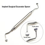 1 pc or 3 pcs Dental Implant Surigcal Excavator Spoon 4mm/6mm Double EndsOral Care Restorative Cavity Tool Round Tip Surgial Tools 1 pc straight