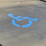 Handicap Stencil Template Pavement Painting Easy to Use 1mm Thickness Versatile Flexible Garage gray