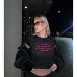 Y2K Kirjaprindiga Vintage High Street Esteetiline T-s&auml;rk 2000ndate Crop Top Suvine Punk L&uuml;hikeste Varrukatega R&otilde;ivad Vabaaja Streetwear T-s&auml;rk XS