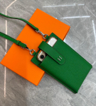 Piiri&uuml;lene Ehtsast Nahast Lit&scaron;i Mustriga Naiste Ristkandmiseks Telefoni K&auml;sikott Moodne Ja Mitmek&uuml;lgne Vertikaalne Mini &Otilde;lakott Kingikarbiga Length 11cm X Height 17cm roheline