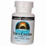 Vitamiin B12, H&uuml;droksokobalamiin, HydroxoCobalamin, Source Naturals (36355126) 60tab Cherry