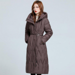 Suures suuruses L-7XL Suured talvised pikad parkad naistele 2023. aasta Elegantne paks soe polsterdatud mantel kapuutsiga korea stiilis naiste talvejoped 3XL kohv