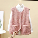S&uuml;gistalvine naiste lambavillane l&uuml;hike mantel Vintage soe varrukateta puuvillane v&auml;lir&otilde;ivas Naiste vabaaja suur vest 2XL