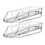 Automaatne Veeremise Munade Hoiuriiul Suure Mahutavusega L&auml;bipaistev Disain K&uuml;lmkapi Muna Korraldaja Hoiustamis Dispenser Dual Layer