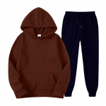 Meeste kapuutsiga spordidress, Unisex, kaheosalised jooksuriided, pikkade varrukatega pulloverid, pusad ja dressip&uuml;ksid L kohv