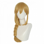 Kvaliteetsed s&uuml;nteetilised Applejacki parukad naistele, blond v&auml;rv, pikk sirge juustega punutud parukas tuka ja poniga, Applejacki cosplay kost&uuml;&uuml;m