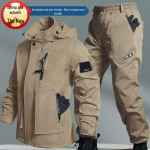 Pluss Sametist Voodriga Veekindel Pehme Kest Tuulejope Komplekt &ndash; Soe V&auml;litingimustes M&auml;gedes Matkamiseks ja Mustust H&uuml;lgav T&ouml;&ouml;riietus S&uuml;giseks ja Talveks 170