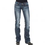 Madala v&ouml;&ouml;kohaga kellukese l&otilde;ikega teksad naistele, sirge s&auml;&auml;rega venivad bootcut teksad, boyfriend stiilis laienevad teksap&uuml;ksid L tumesinine v&auml;rv