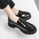 Loaferid meestele paksu tallaga k&otilde;rgendatud suurte suurustega Briti stiilis vabaaja l&auml;ikivad sisemise k&otilde;rgusega cm &uuml;he pedaaliga &uuml;mara ninaga v&auml;ikesed nahast kingad 39 standard leather shoe size