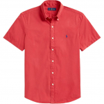 Polo Ralph Lauren SS24 Hobuse logo tikandiga Kanga v&auml;rviga t&ouml;&ouml;deldud Pesemist&ouml;&ouml;tlusega L&uuml;hikeste varrukatega s&auml;rk Meeste s&auml;rgid MNPOWOV1N820289-600 S