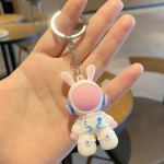 Space Rabbit Astronaut v&otilde;tmehoidja multifilmi ripats PVC v&otilde;tmehoidja j&auml;nku seljakott sinine