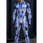 Unisex k&uuml;berpunk 3D digitaalne printimine Halloweeni peo rollim&auml;nguriietus Naiste meeste cosplay kost&uuml;&uuml;m karnevali kombinesoon S