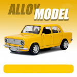 1:36 LADA Sulamist Automudel Diecast M&auml;nguasjad S&otilde;idukid ILMA Valgus- ja Heliefektita Auto Poistele S&uuml;nnip&auml;evakingitused Laste M&auml;nguasjad Autod kollane