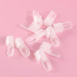 10 tk k&uuml;&uuml;nelaki kaitseklambrid, korgid Art Tool manik&uuml;&uuml;ri plastikust s&otilde;rmede kate