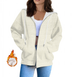 Naiste dressipluus Spordiflanellist dressipluus pikkade varrukatega vabaaja kapuutsiga dressipluus S