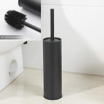 Vannitoa roostevabast terasest must tualettharja komplekt, WC-poti hari ja hoidik, l&otilde;hnakindlad pika toruga kodutarbed