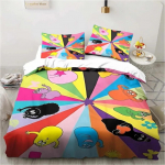 3D multikakomplekt B-Barbapapa tekikott ja padjap&uuml;&uuml;rid Pehme nahas&otilde;bralik &Uuml;hekordne King suurus Lastele S&uuml;nnip&auml;evakingitus 2pcsAuSingle140x210