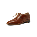 2024 Uued Kevad/S&uuml;gis Naiste Kingad Oxford Naistele Ehtne Nahk Korterid Brogues Vintage Paeltega Vabaaja Pruunid Kingad T&uuml;drukutele 9 pruun