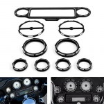 9 tk Mootorratta Stereo Aktsent+Spidomeeter+K&otilde;lari Viimistlusring Harley Touring Electra Glide Street Glide 1996-2013 jaoks