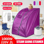 2,5L kaasaskantav kokkupandav aurusauna SPA ruumitelk aurugeneraatoriga kaalulangetusdetoksikatsioonimasin kogu keha salendamiseks AC 220V punane
