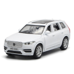 1/32 VOLVO XC90 MAASTUR Sulamist Auto Mudel Valatud Metallist M&auml;nguautod Heli Valgus Simulatsioon Kogumisobjektid Poiss Lapsed Autod M&auml;nguasjad Kingitused valge