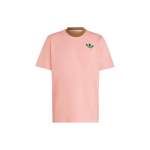 Adidas Originals SS22 Kolmeleheline soonikkoes &uuml;mmarguse kaelusega l&uuml;hikeste varrukatega T-s&auml;rk Ristikheina tr&uuml;kiga Meeste Topid Roosa IB3433 XXL