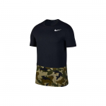 Nike Camouflage Logo Sport L&uuml;hikeste Varrukatega T-s&auml;rk Meeste Topid Must AQ1092-010 L