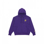 Jordan NBA Los Angeles Lakers Fliisvoodriga Kapuutsiga Jakk T&otilde;mblukuga Meeste Pealisr&otilde;ivad Lilla DB1880-504 S