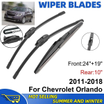 3 tk Chevrolet Orlando 2011-2018 jaoks 24 + 19 + 10 Esiosa Tagaosa Kojameeste Terad Tuuleklaasi Klaasi L&otilde;ikuri Tarvikud must