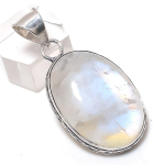 Moonstone Gemstone Handmade 925 Sterling Silver Jewelry Pendant 1.85 h2v20
